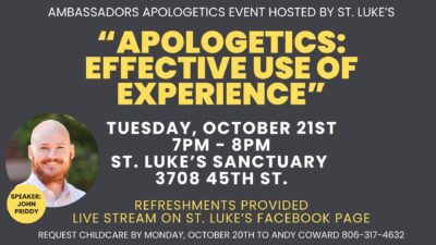 Ambassadors Apologetics Event