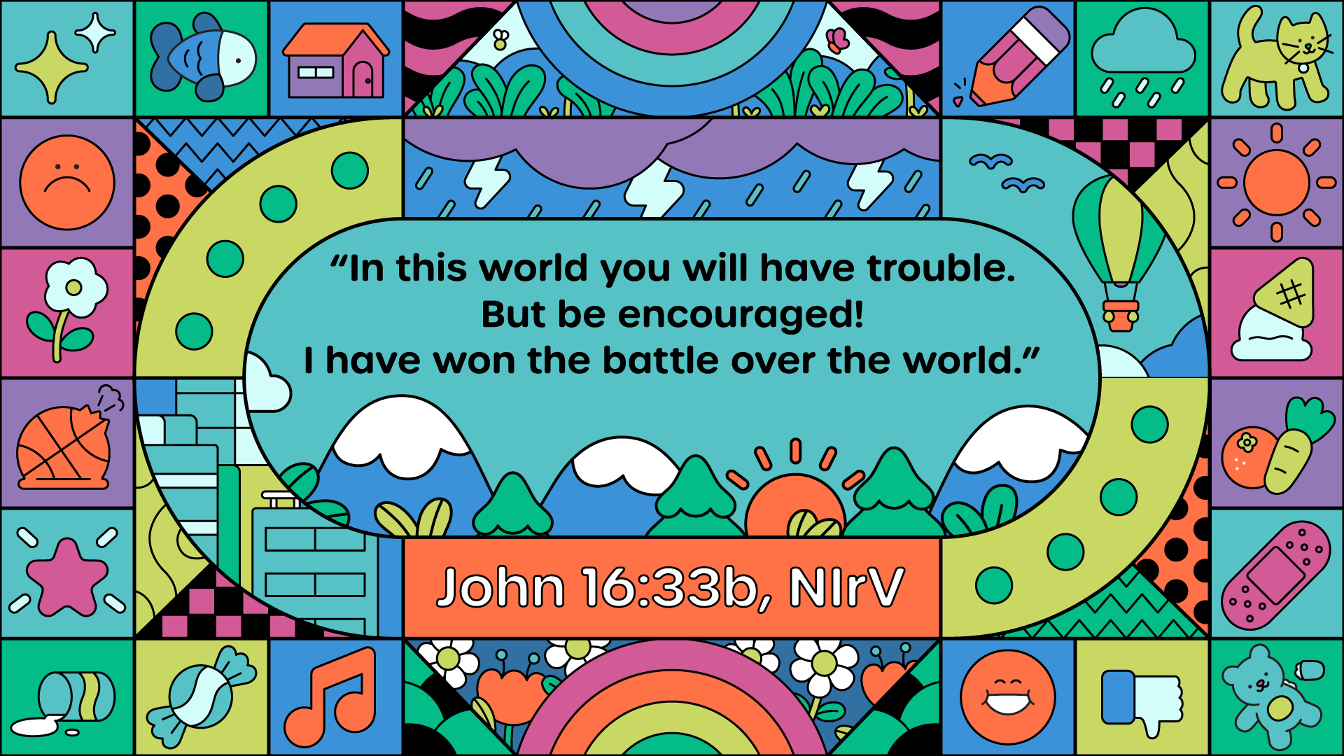 Kids monthly Scripture both tv’s