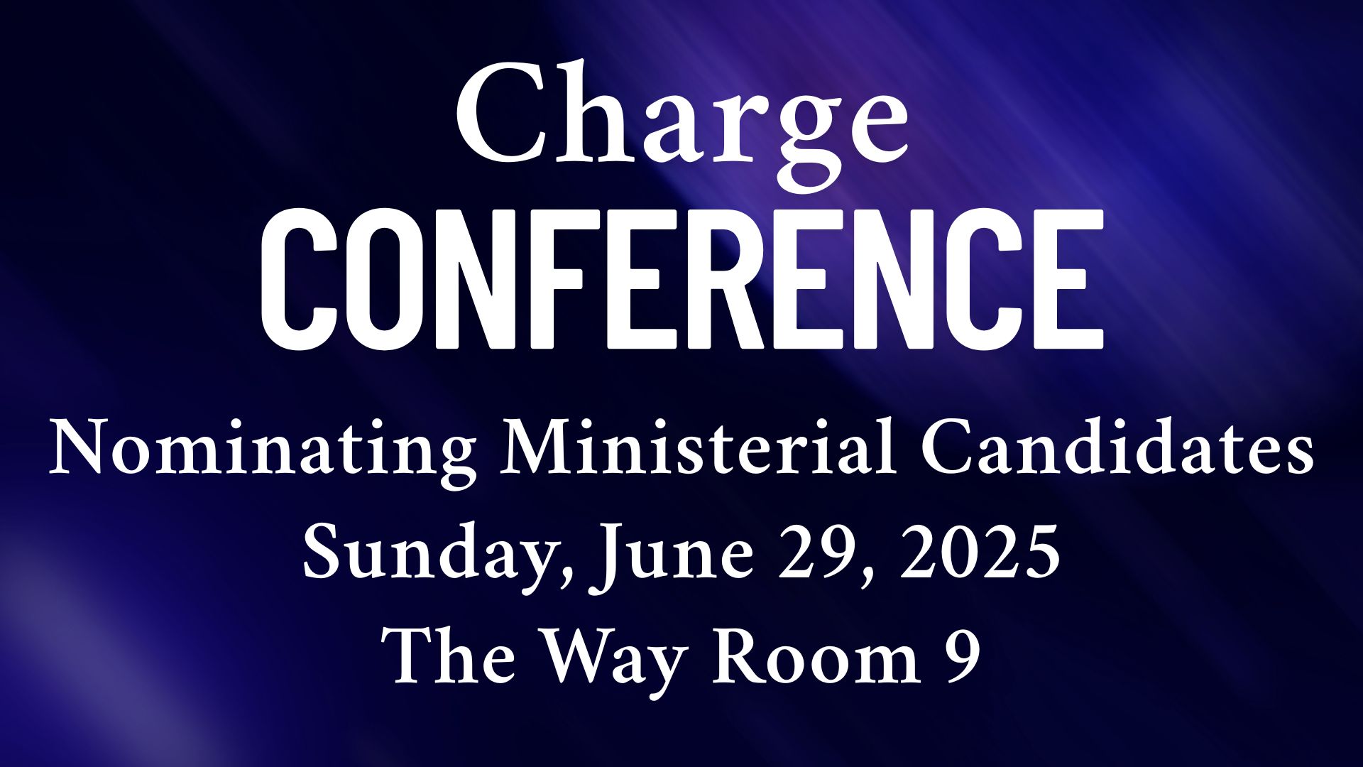 Charge conference