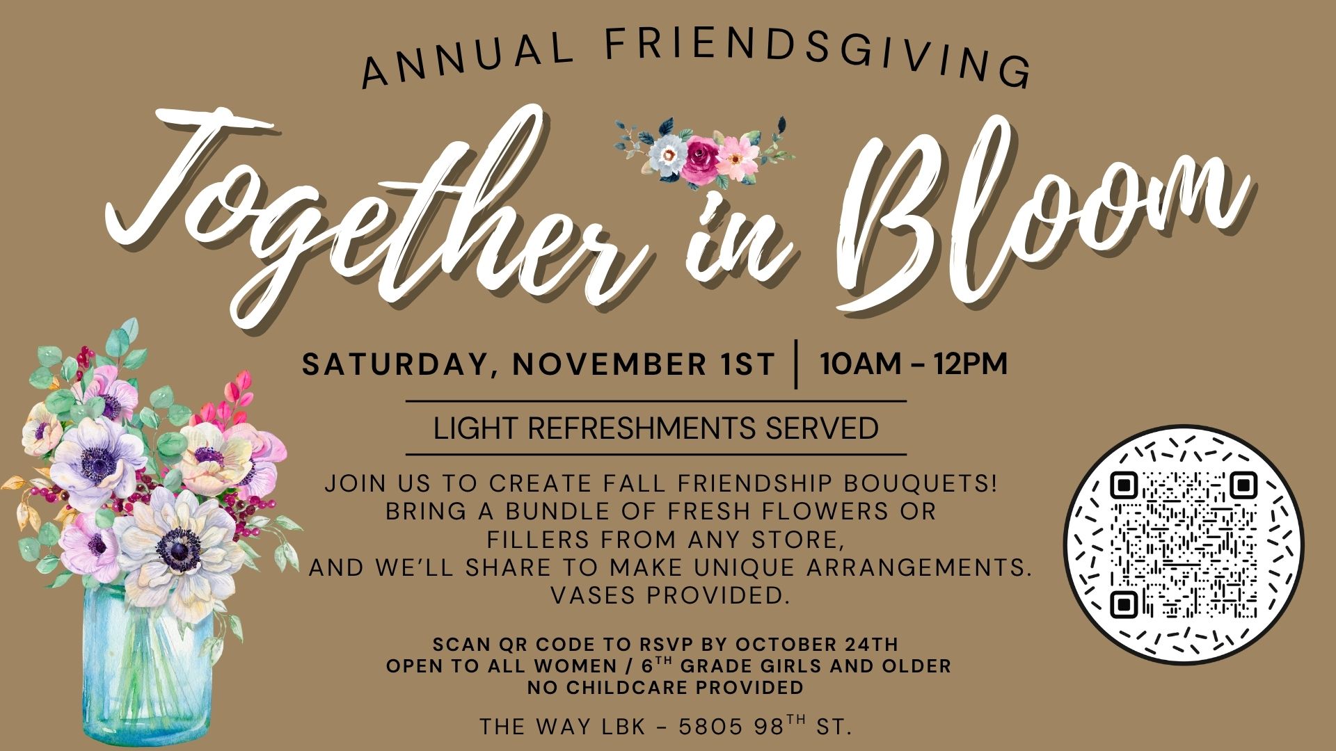 Annual Friendsgiving Together in Bloom
