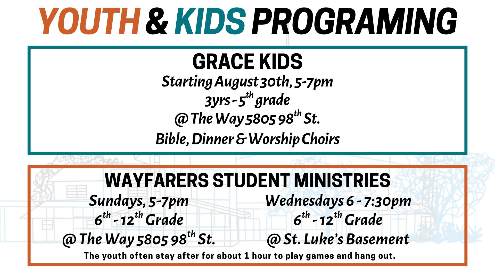 Youth & Kids Programing